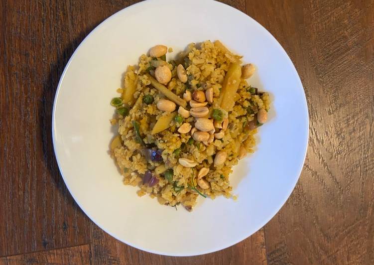 Aloo Matar Poha (pan Indian hybrid recipe)