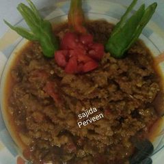 A picture of Bhoona qeema #KokabandCookpad #CookpadApp.