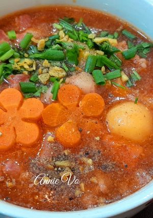 Hình của món Thịt ba rọi nấu lagu.