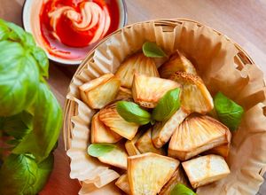 Hình của món 🌱 Sake Chiên Nồi Không Dầu.