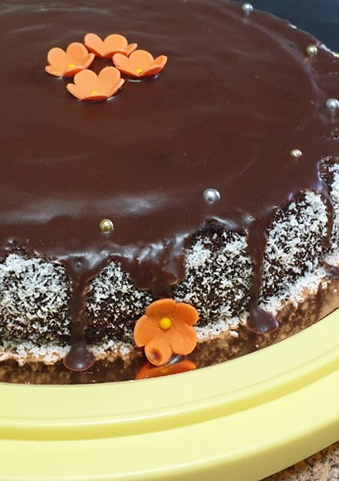 Una foto de Brownie con harina de almendra
