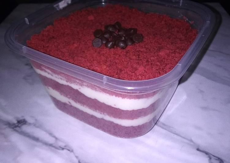 Resep Red Velvet Dessert Box Yang Enak