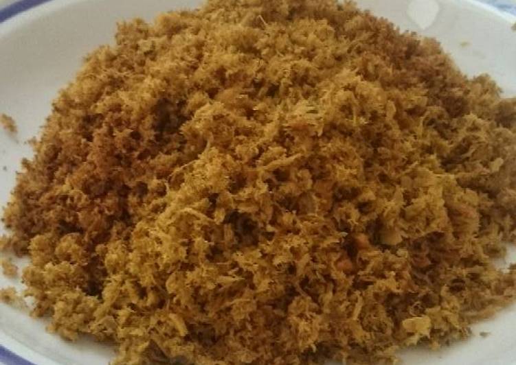 Bahan-bahan Abon tuna gongso non msg yang enak Untuk Jualan