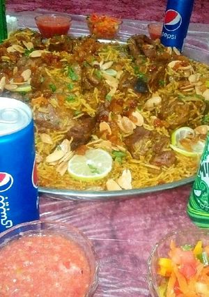 صورة لوصفة كبسه لحم