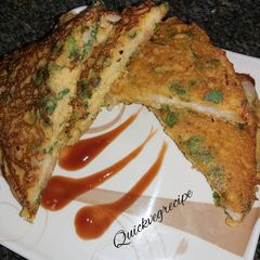 A picture of Besan bread toast.