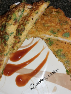 A picture of Besan bread toast.