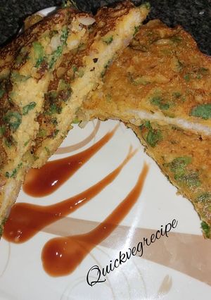 A picture of Besan bread toast.