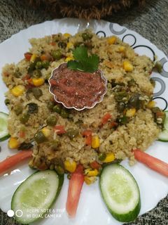 वेज दलिया (Veg daliya recipe in Hindi) रेसिपी मुख्य फोटो