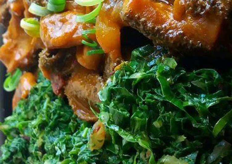 Step-by-Step Guide to Make Homemade Matumbo served with vegetables