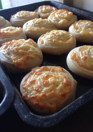 Una foto de Espirales de pan rellenos