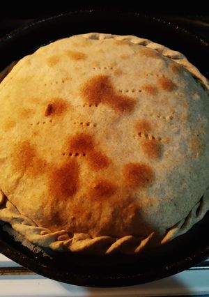 Una foto de Tarta de choclo y queso con masa integral