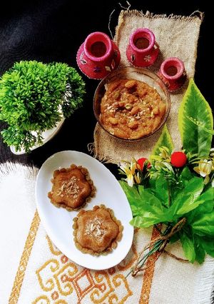 A picture of Gandum ke atay ka halwa(wheat flour).