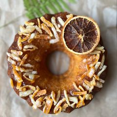 Orange Cake and Candied peel 🍊 A picture of Orange Cake and Candied peel 🍊.
