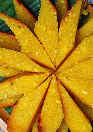 Hình của món Bánh khoai mì sầu riêng nướng.