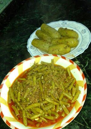 صورة لوصفة محشي كوسا بعب مسقعة الفاصولياء الخضراء