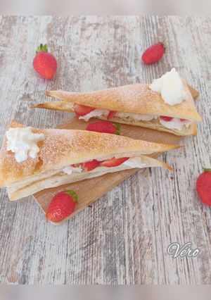 Une photo de Feuilleté aux fraises