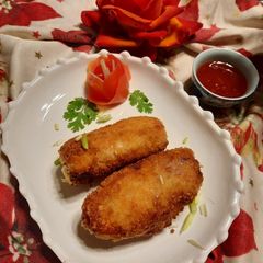 A picture of Chicken cordon bleu.