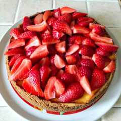 Foto di Cheesecake di ricotta con le fragole