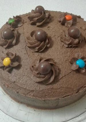 Una foto de Torta de Vainilla con crema de chocolate