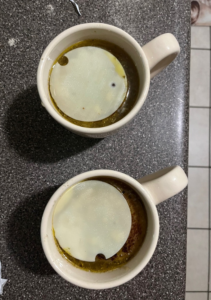 Una foto de Sopas de cebolla estilo Francés