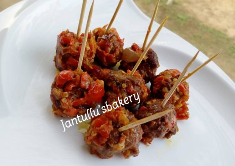 Minced meat lolly pop