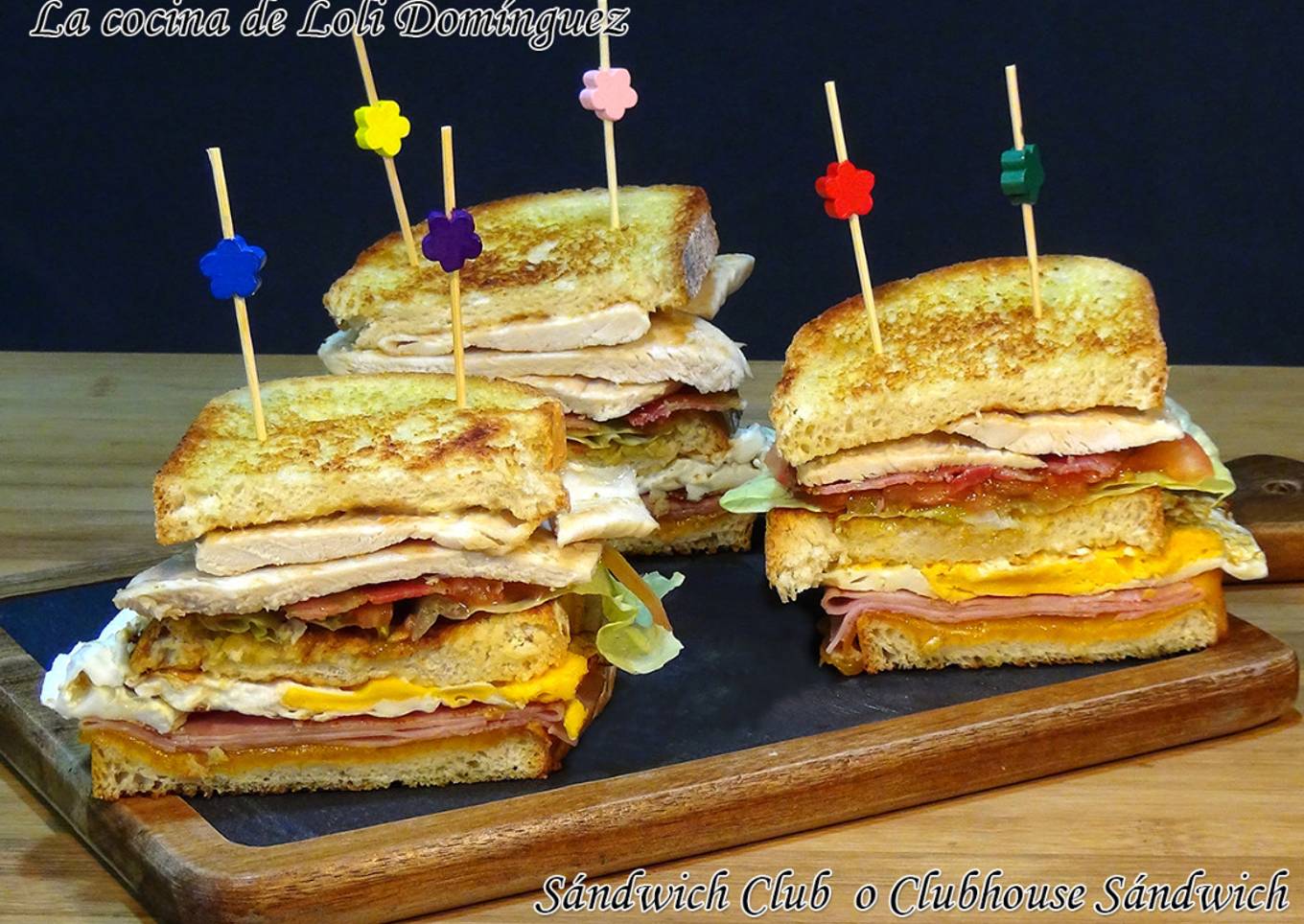 Sándwich Club o Clubhouse Sándwich (Sándwich de pollo)