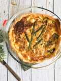 Quiche de Espargos, Brócolos, Bacon e queijo Feta