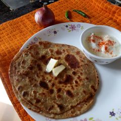 A picture of - Punjabi Onion Stuffed Paratha.