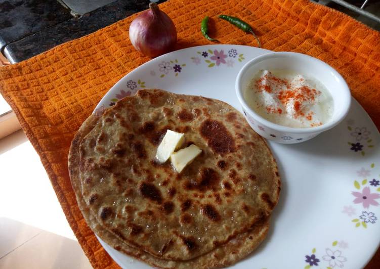 Easiest Way to Make Perfect #GA4#week7 Breakfast - Punjabi Onion Stuffed Paratha This is A Recipe That Has Been Tested  From Homemade !!