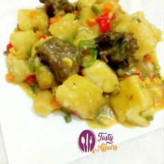 A picture of Vegetables yam pottage.