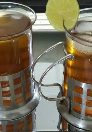 عکسی از دستور آیس تی🍵 لیمویی🍈(چای سرد)