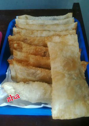 Foto resep Pangsit isi pisang keju