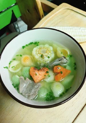 Hình của món Nuồi hầm xương ống.