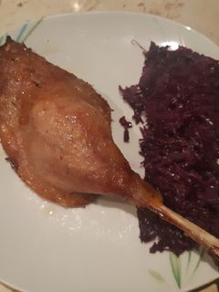 Sült libacomb párolt káposztával recept fotója