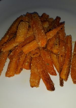 Una foto de Bastones de zanahoria snack sin gluten VEGAN