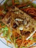 Fried Tofu on Carrot Noodles