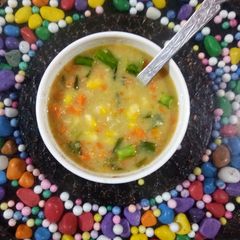 A picture of Sweet corn vegg. soup.