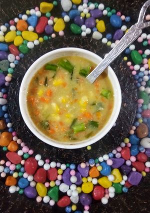 A picture of Sweet corn vegg. soup.
