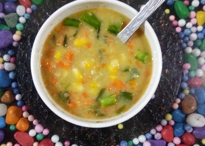Step-by-Step Guide to Make Any-night-of-the-week Sweet corn vegg. soup