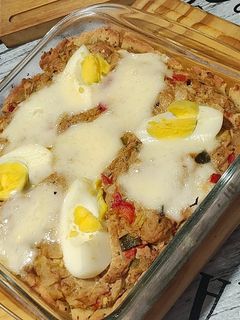Una foto de Tarta de atún con masa keto