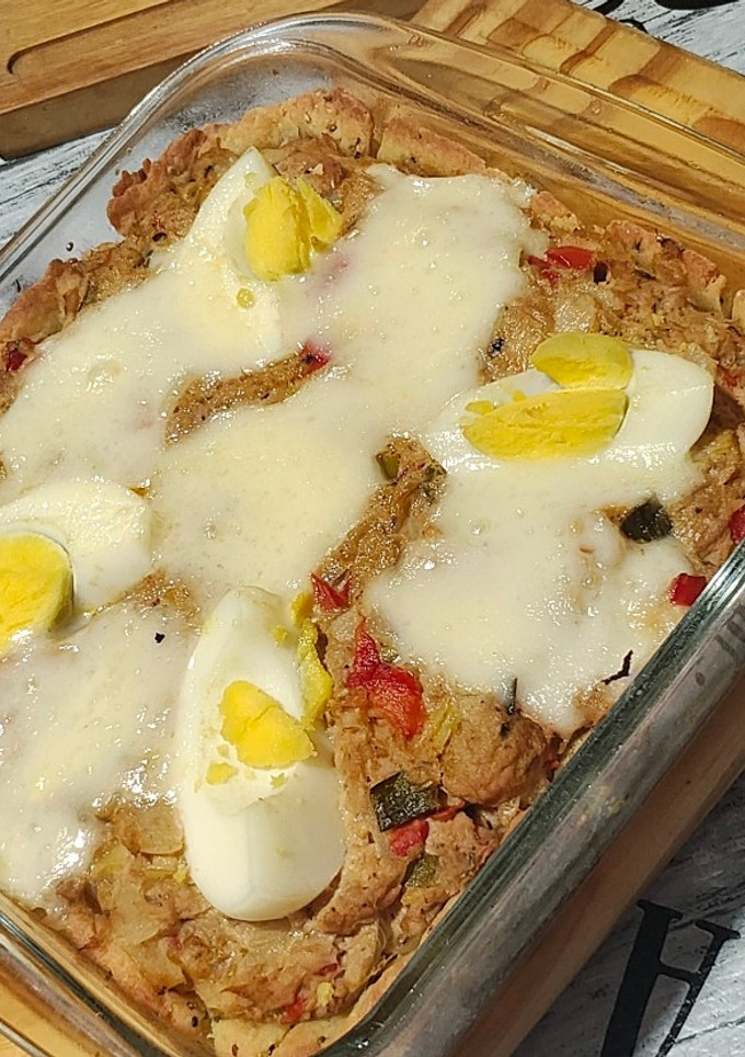 Una foto de Tarta de atún con masa keto