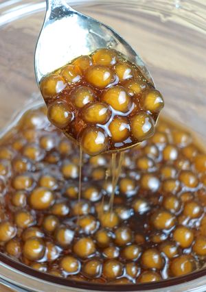 手工自製珍珠粉圓 波霸粉圓 黑糖粉圓 的食譜成品照片
