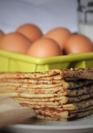 Une photo de Crêpes au bon goût de rhum vanillé