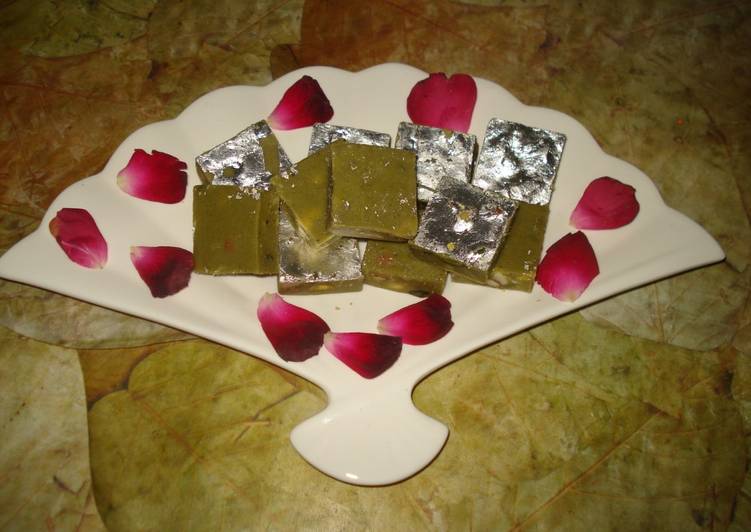 Steps to Prepare Ultimate Bhang badam burfi (almond burfi)