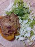 Ajies amarillos rellenos de arroz yamaní