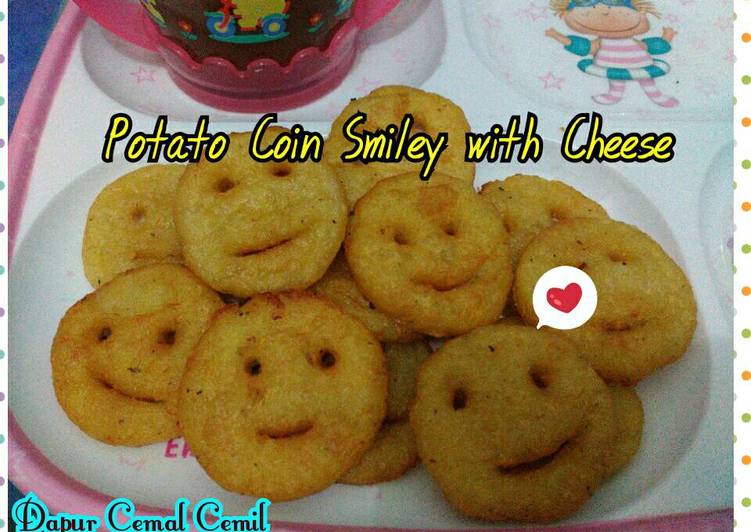 Cara Mudah Membuat Potato Coin Smiley with Cheese, Super