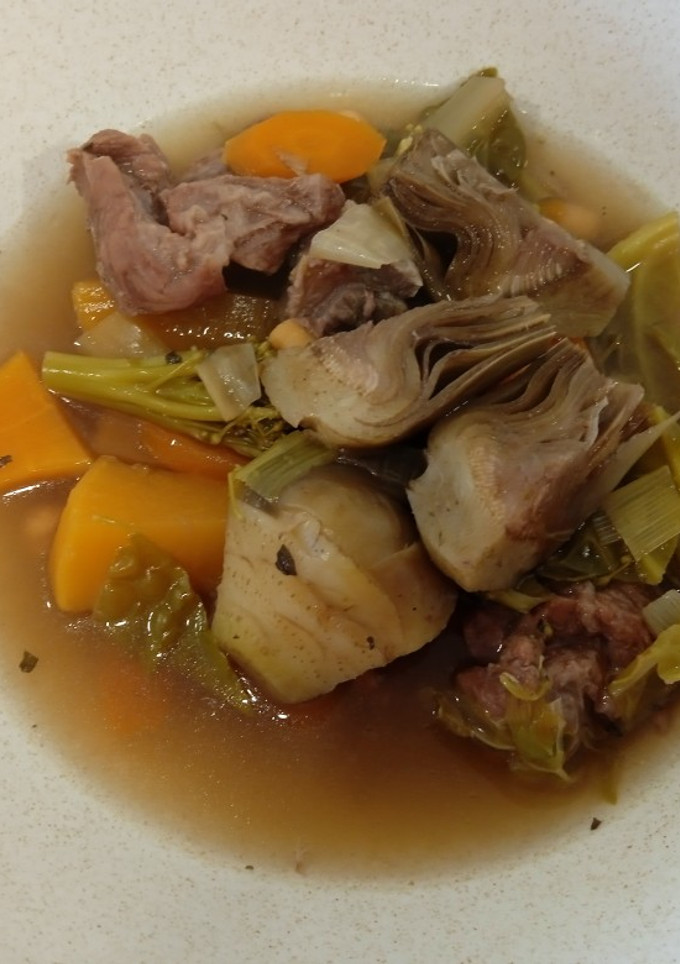 Una foto de Potaje de verduras y tudanca