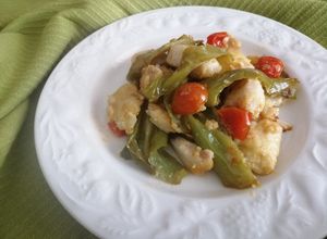 Foto di Filetto di merluzzo con peperoni verdi