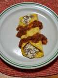 Omelette de frijoles con queso