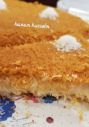 صورة لوصفة كنافه بالقشطة(مقرمشه)